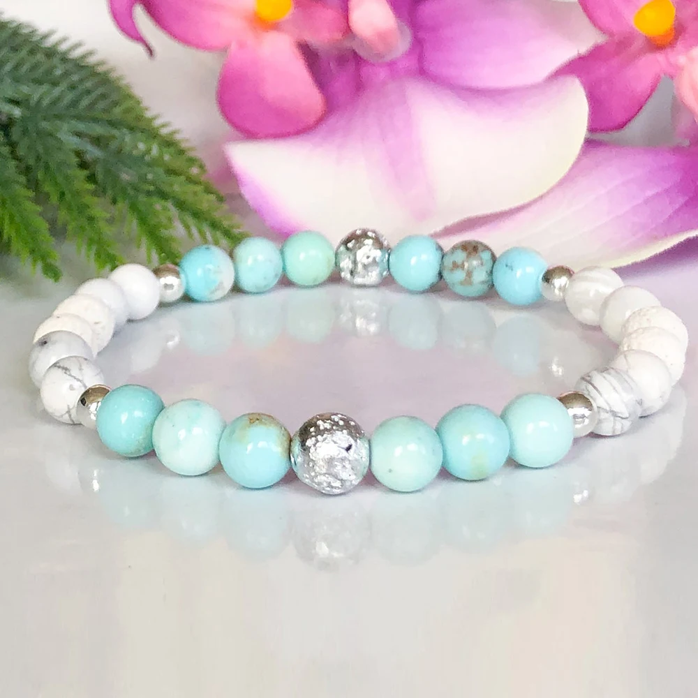 MG1088 Tur quoise эфирное масло диффузор браслет успокаивающий ароматерапия ювелирные