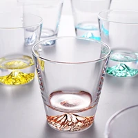 japanese style glass cup crystal handmade whiskey glass creative color iceberg cup bar cup