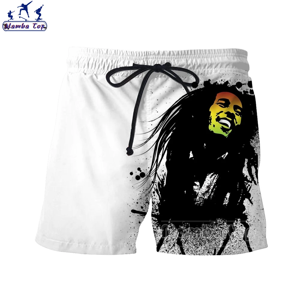 Шорты Mamba мужские с 3D-принтом топ Боб Марли модные пляжные брюки крестного отца в