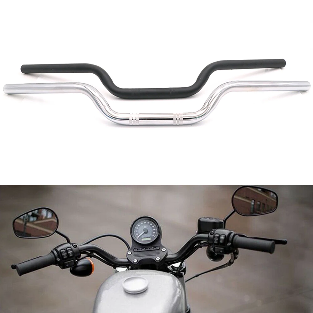 Руль для мотоцикла 25 мм руль Bobber Cruiser Sportster XL883 1200 Fatboy FLHR FLTR обыкновенный бульвар C50