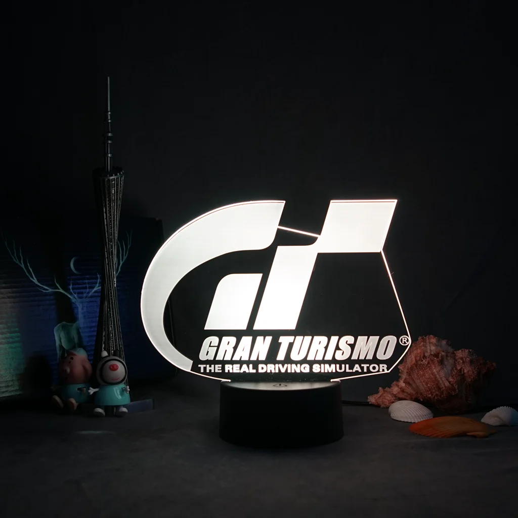 GT LOGO Gran Turismo Sport Gts Ps4 PS 4 Men Black T Tees Casual Male Womens Goth Promotion Neon Sign Room Light For Home Gift | Освещение
