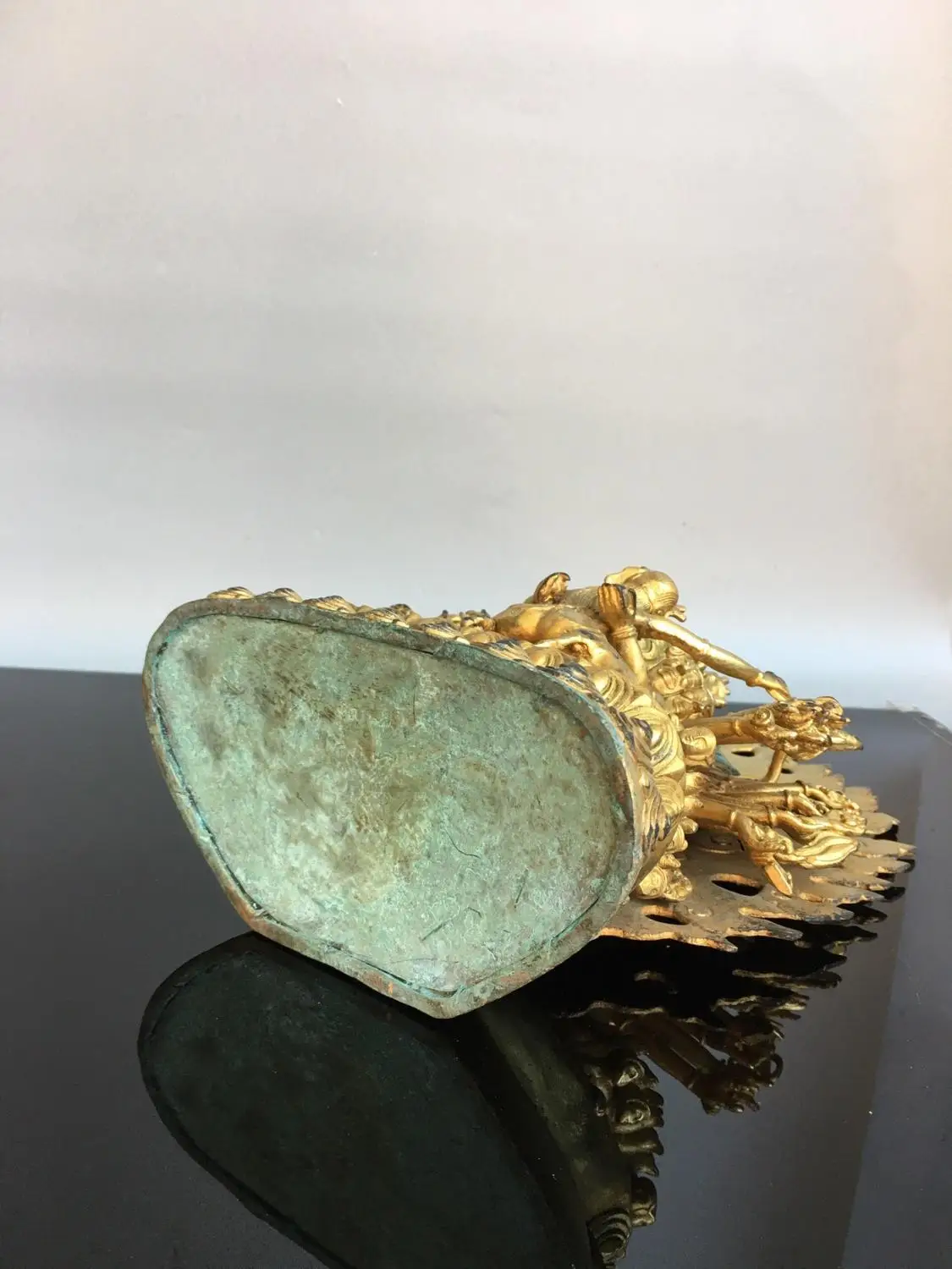 

Wedding 12" Tibet Buddhism Temple bronze Gilt gold Great Wade Buddha Statue 1000 Arm King Kong Statue Happy Buddha Statue