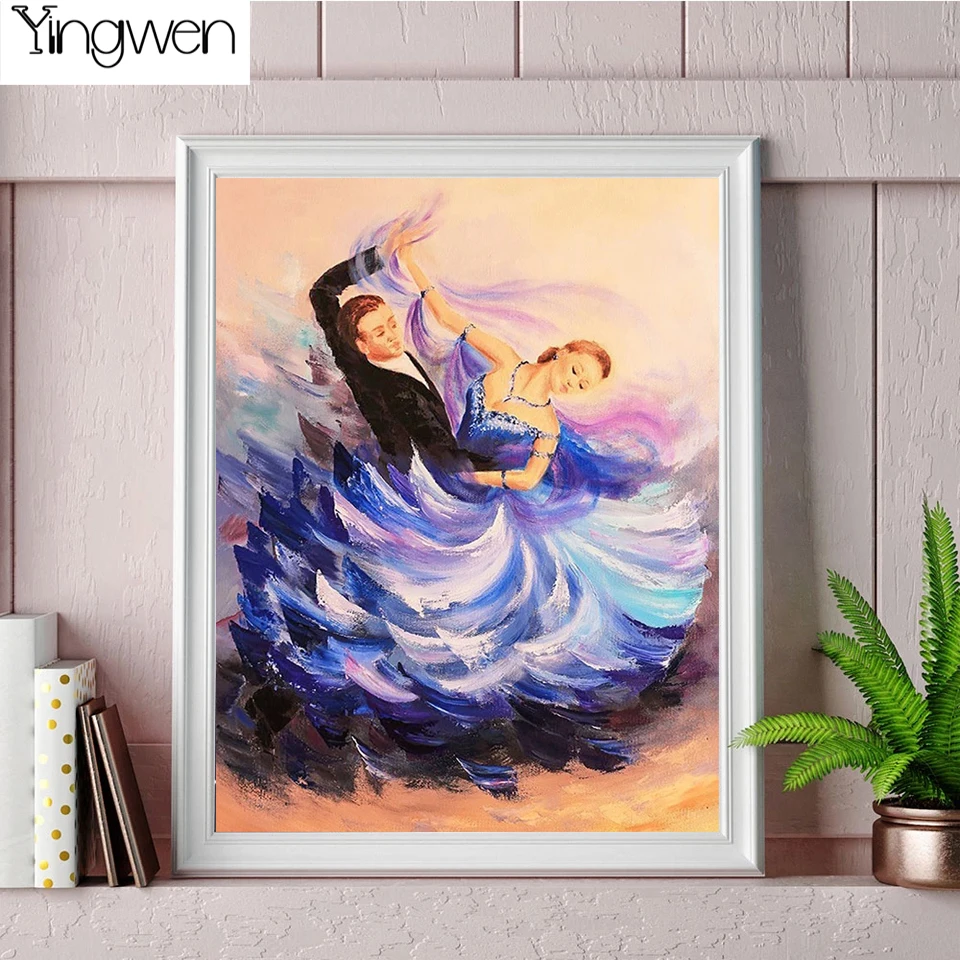 

5D DIY Full Diamond Painting Couple Picture Dance Embroidery Cross Stitch Kits Rhinestone Mosaic Graceful Wall Home Decor Gift
