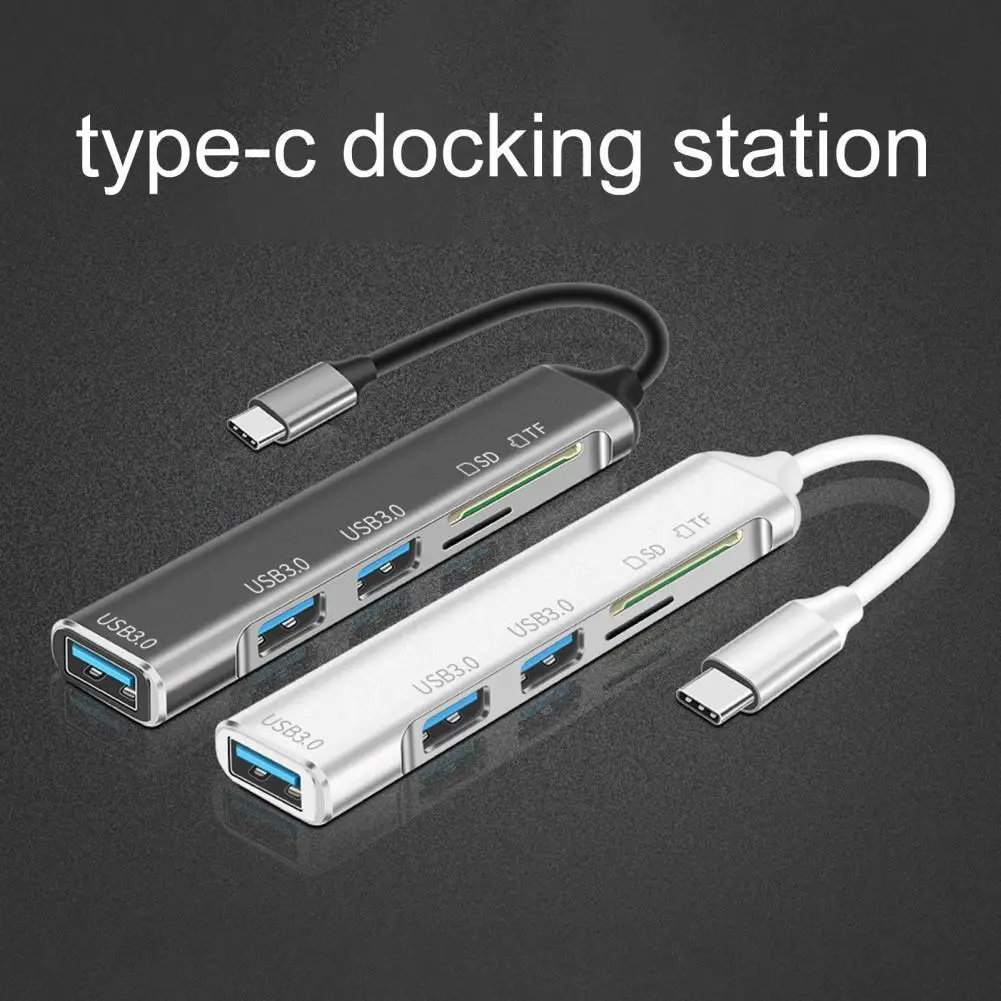 

Тип-C кабель концентратор 5-в-1 с SD/TF слот для передачи данных USB3.0 расширения док-станция для ноутбука