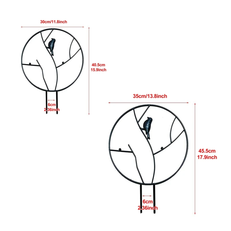 

Metal Plant Frame Round Garden Frame For Climbing Plants Vine Vegetable Support Frame Anti-rust Garden Decoration