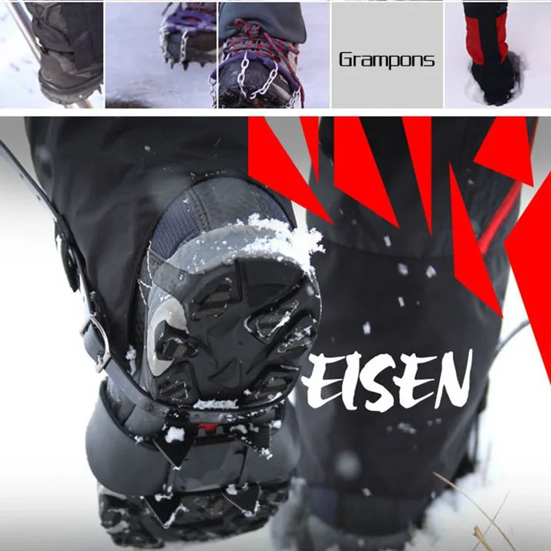 

4 Teeth Crampons Anti-slip Shoe Cover Outdoor Traction Climbing Shoe Covers Cleats Accessories Ice Anti-slip Hiking Shoes Spikes