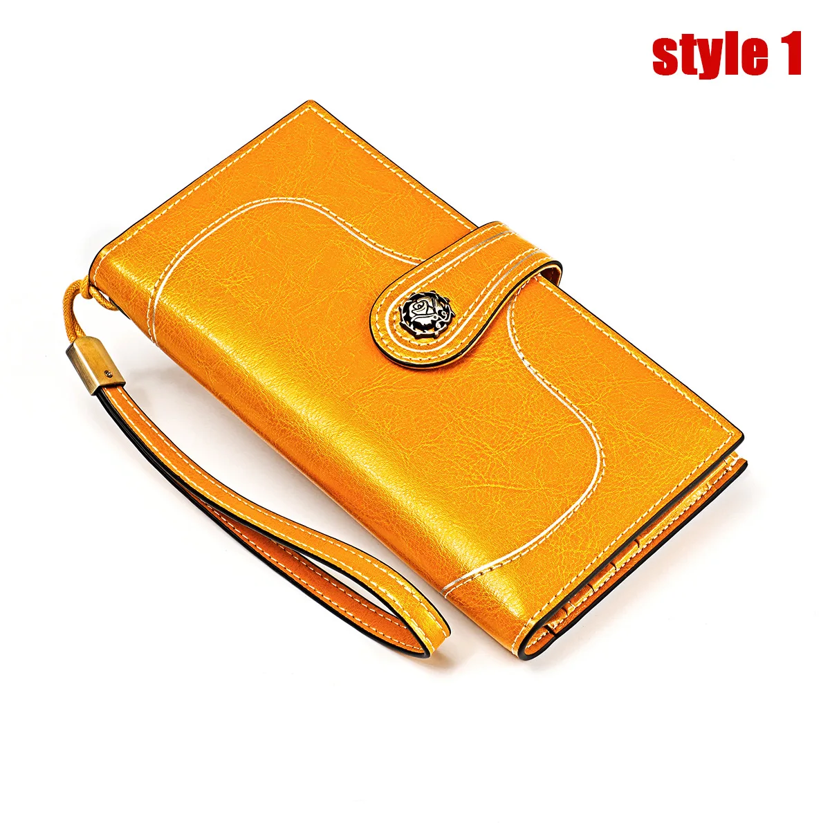 Yellow Style 1 Модные RFID Бумажник Для женщин для телефона из натуральной кожи кошелек женский длинный женские бумажники с застежкой-молнией держатель для карт клатч кошельки портмоне сумки - Цвет: Yellow Style 1