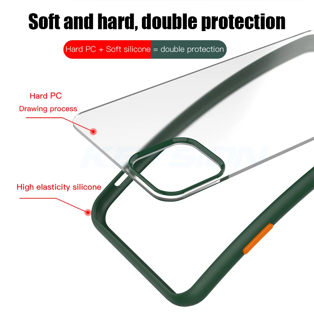 KEYSION противоударный чехол для iPhone 11 Pro 11 Pro Max Модный Прозрачный матовый чехол для задней панели телефона для Apple iPhone 11 11 Pro Max