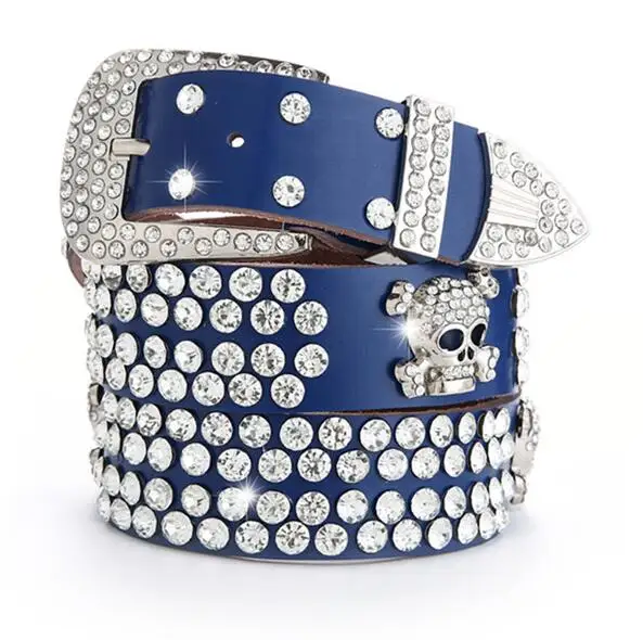 Новая женская джинсовая лента для талии чёрная кожаная стразы украшение в виде