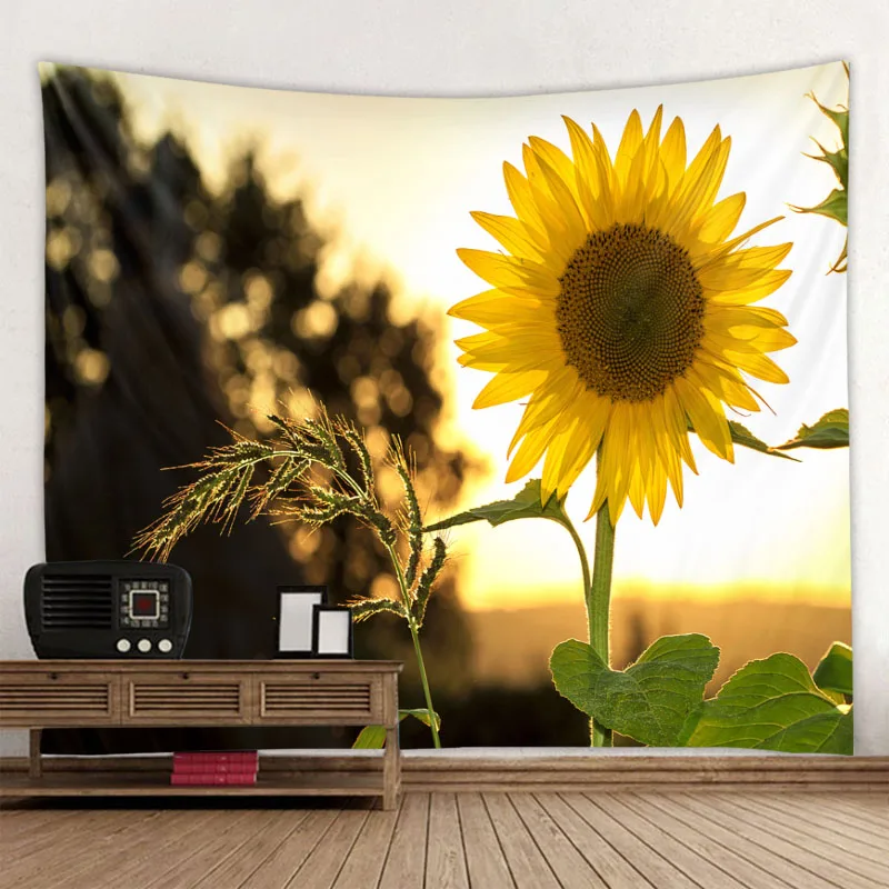 

Sunflower tapestry wall hanging hippie dormitory decoration psychedelic wall tapestry lace mandala tapestry