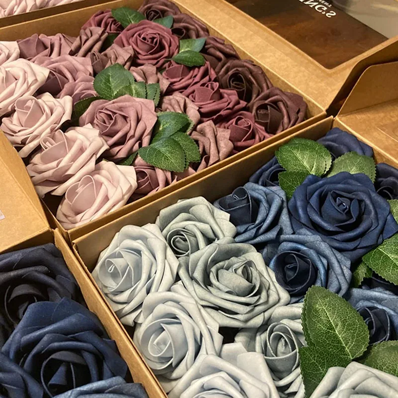 

10/20/30Pcs 8CM PE Foam Rose Flowers Head for Home Wedding Decoration Artificial Flowers DIY Bride Bouquet Scrapbooking