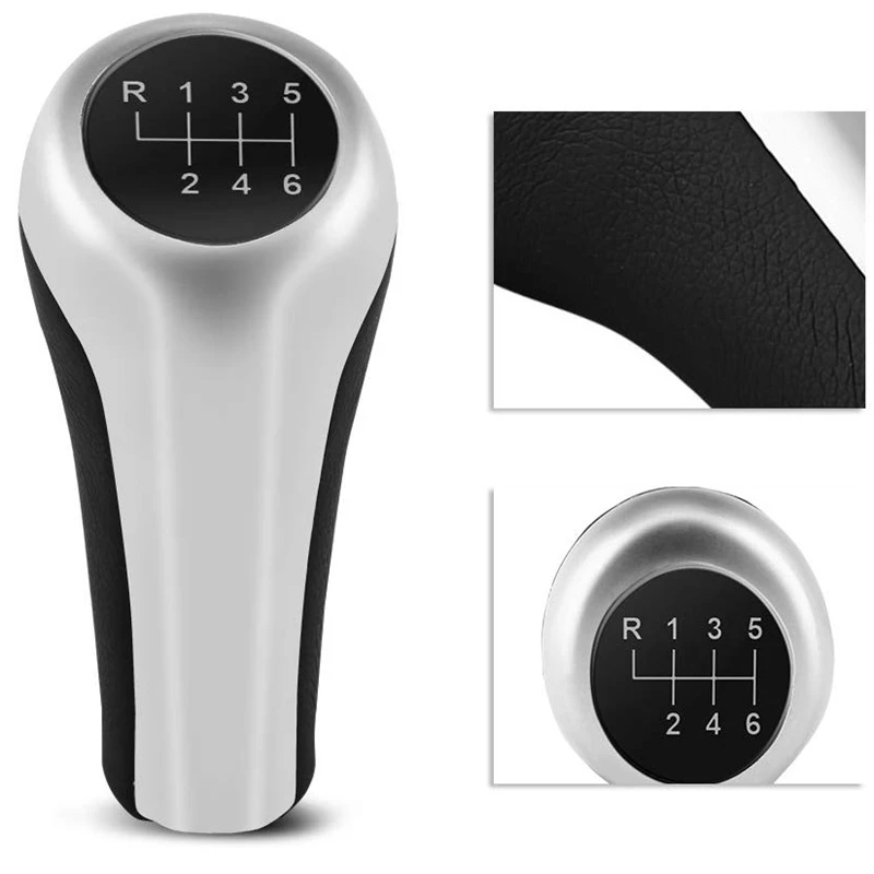 

Car 6 Speed Gear Shift Knob Shifter Knob Black and Chrome Matte for BMW E30 E32 E36 E46 E39 E34 Z3 E90 E91 E92 X1 X3 X5