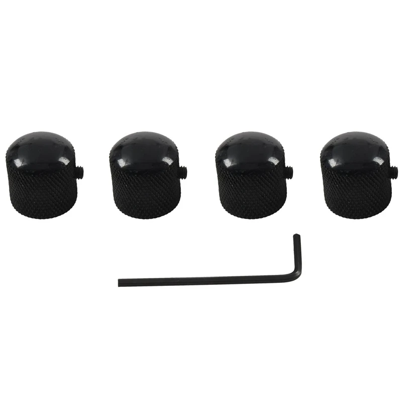 4Pcs Guitar e Control Knobs for Fender Tele Replacement Black & 50Pcs Chrome Single Coil Pickup Screws + Adjust Height Spring | Спорт и
