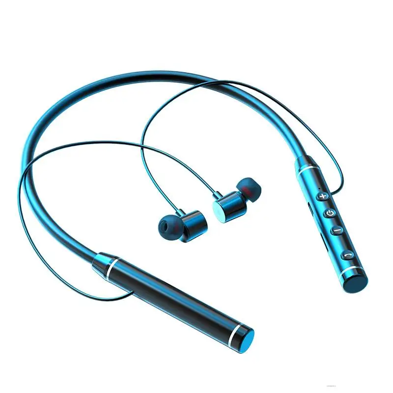 

Bluetooth 5.0 Wireless Sports Earphones Stereo Heavy Bass Neck Hanging Metal Magnetic Bluetooth Earphones