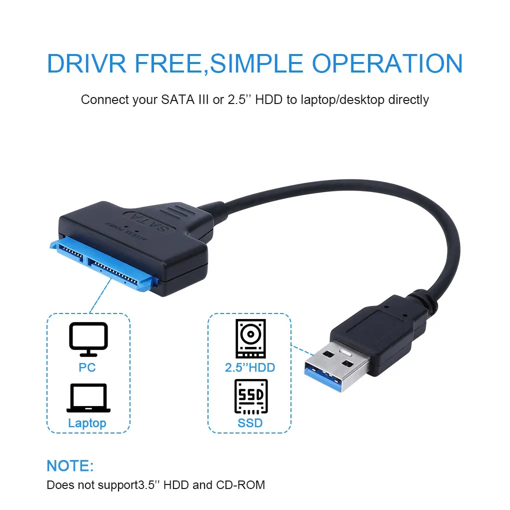 SATA 3 кабель Sata к USB адаптер до 6 Гбит/с для 2 5 дюймов внешний SSD HDD жесткий диск 22 Pin III