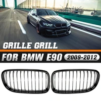 2pcs auto front bumper kidney grille racing grill gloss black for bmw e90 e91 4 door lci 2009 2010 2011 2012