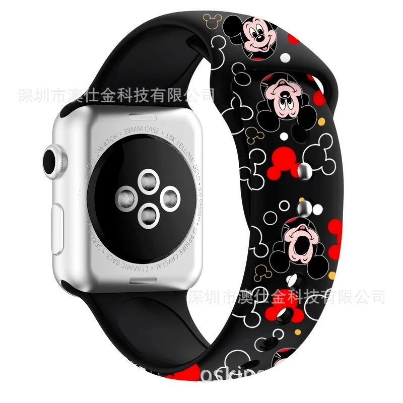 Ремешок для Apple Watch Disney мультяшный браслет с рисунком Микки Мауса Для IWatch Series