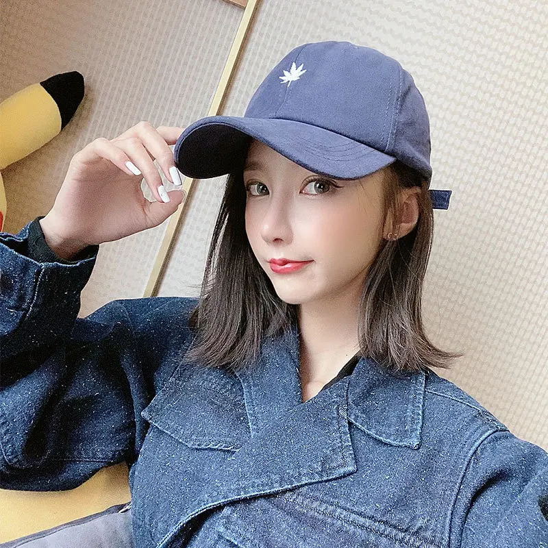 

Кепка в стиле унисекс, бейсболка с вышивкой кленового листа, универсальная, Всесезонная, Корейская версия, лето