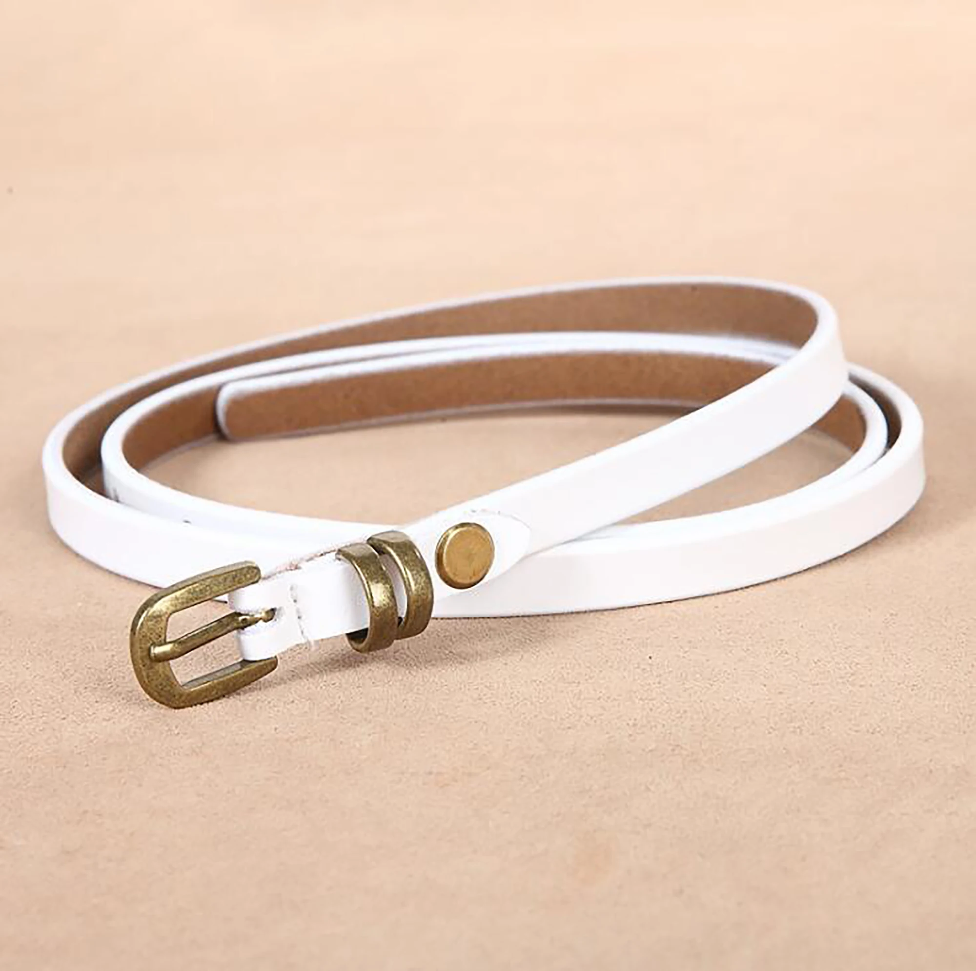 

Leather Knotted Women's Belt Simple And Fashionable Slender Belt Retro Pin Buckle With Skirt Belt All-match