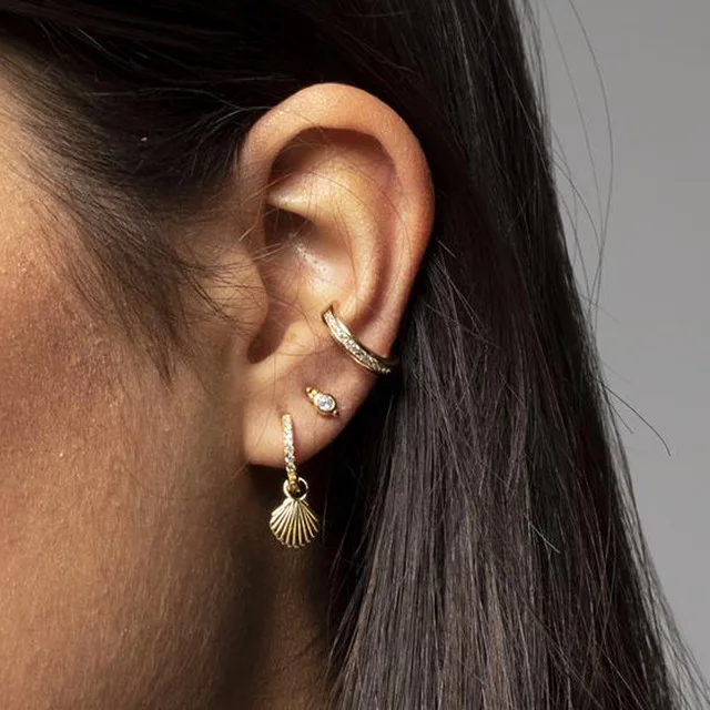 Серьги подвески женские из серебра 925 пробы с блестящими