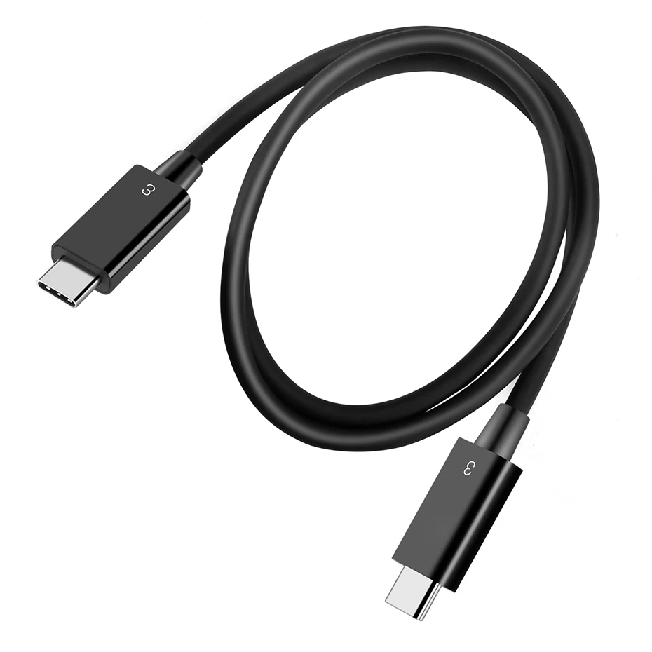 true thunderbolt 3 cable 40gbps for thunerbolt 3 dock station thunderbolt 3 male to thunderbolt male cord free global shipping