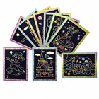 Набор для рисования радужных скретч-карт с палочкой, 1 шт.