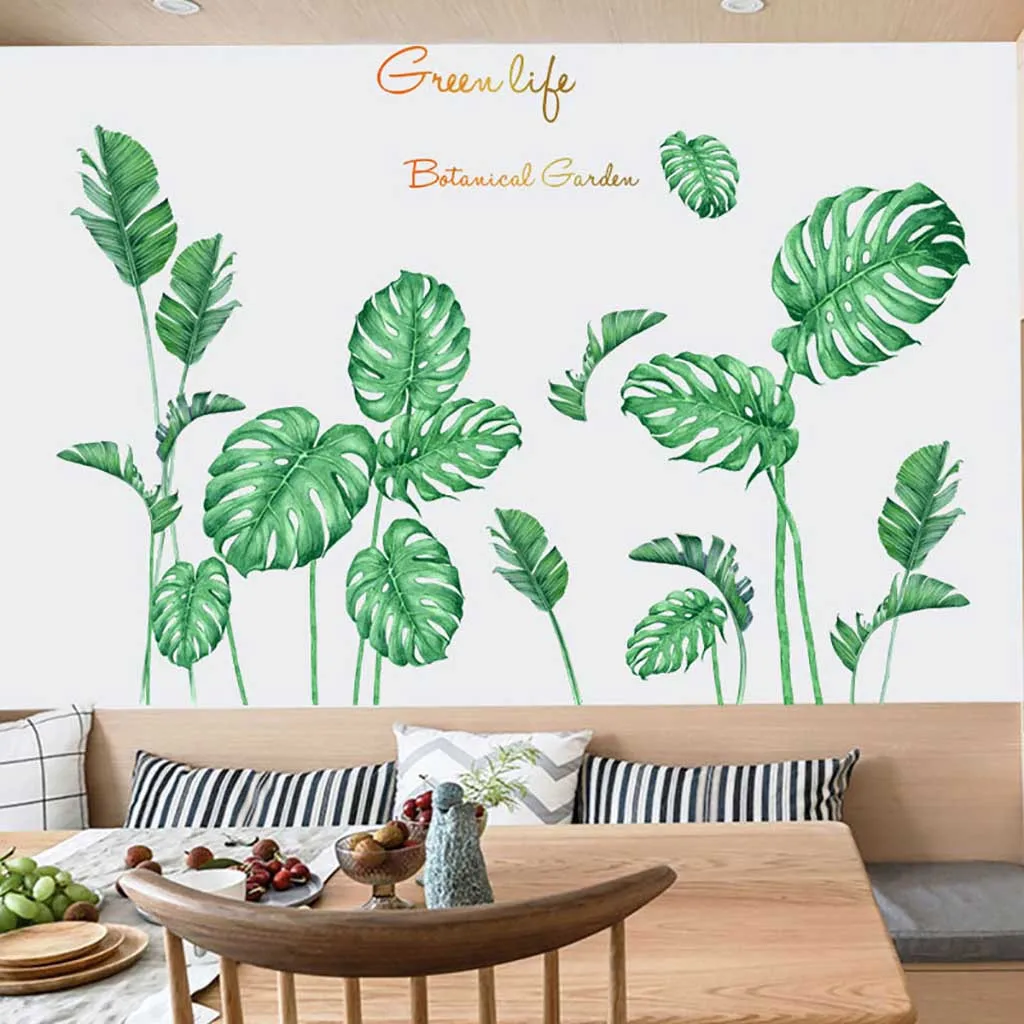 DIY Wall Sticker Beach Tropical Palm Leaves Stickers GREEN LIFE BATANICAL GARDEN Art Vinyl Decal Mural Kids Room Home Decor F113 | Дом и сад