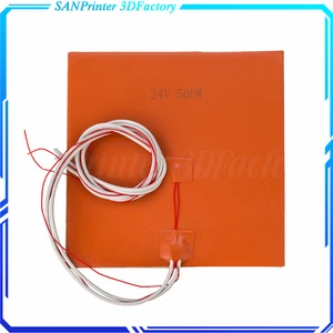 silicone heated bed heating pad waterproof 220300x300310235400 mm 12v220110 v for 3d printer ender 3 cr10 parts hot bed free global shipping