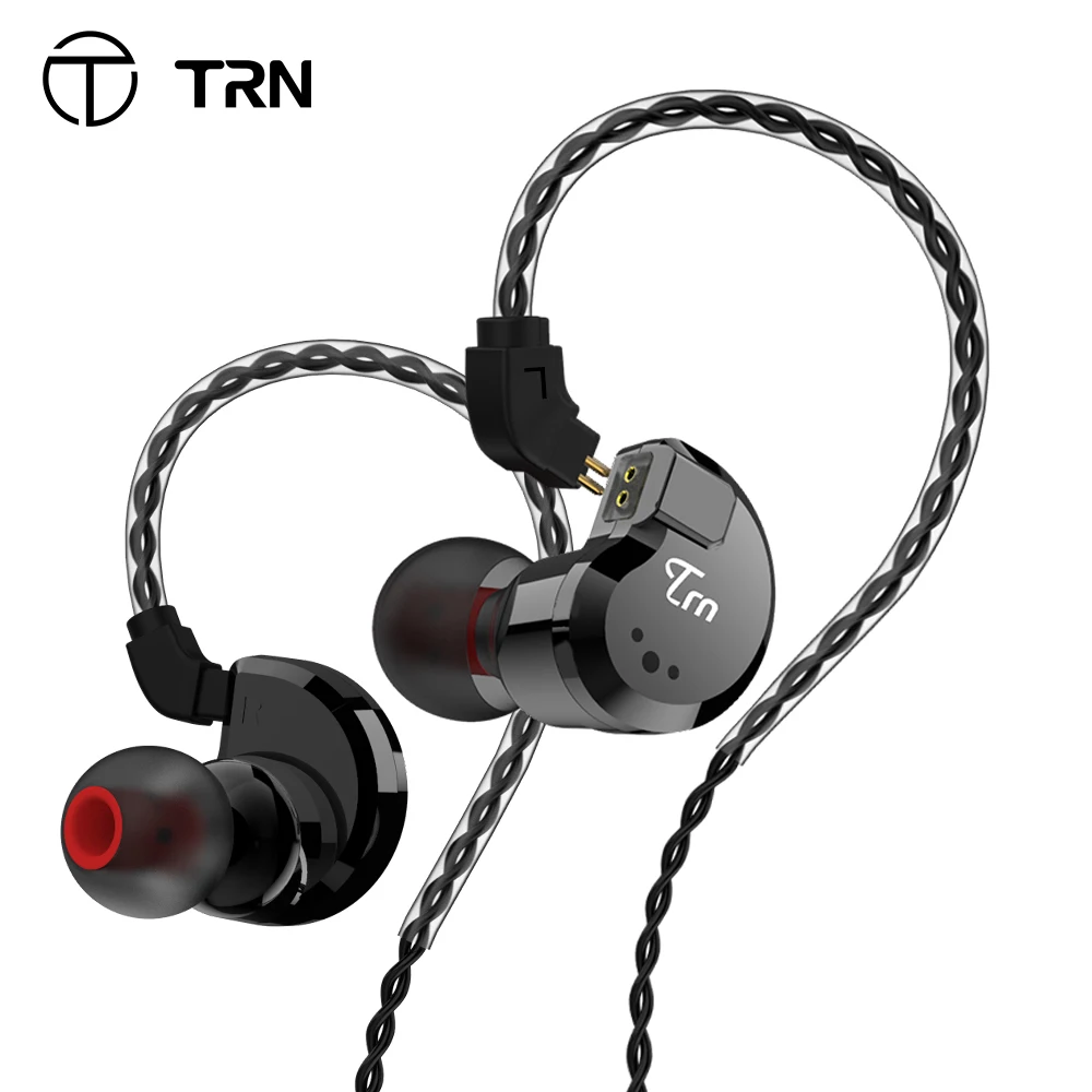 TRN V80 2BA+2DD Hybrid Metal In Ear Earphone HIFI DJ Monito Running Sport Earphone Earplug Headset For V90 EMA BAX VX PRO KZ EDX