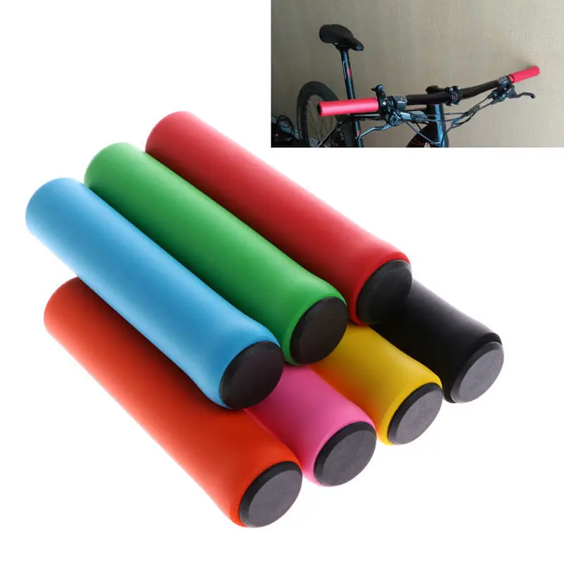 1Pair Soft Foam Silicone Sponge Bicycle Handlebar Gear Grip Mtb Bike Bmx High Density Ultralight Handle Bar Anti-skid Parts - купить по