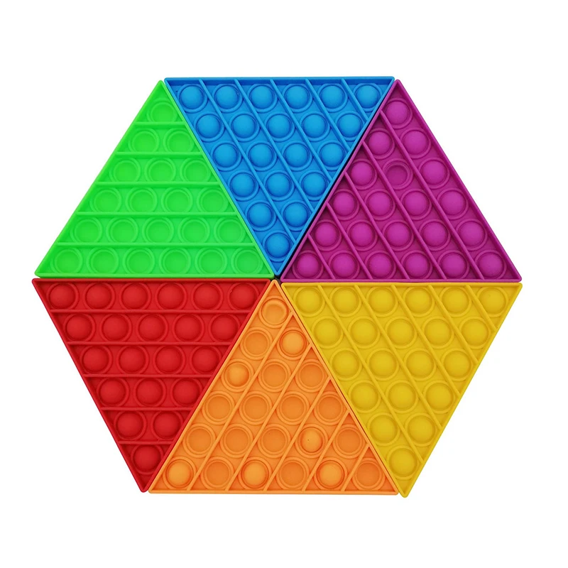 NEW BIG SIZE Fidget Toys Pops It Tangram Push Square Antistress Toy Bubble Figet Focus Soft Anti-stress Special Needs Stress Toy enlarge