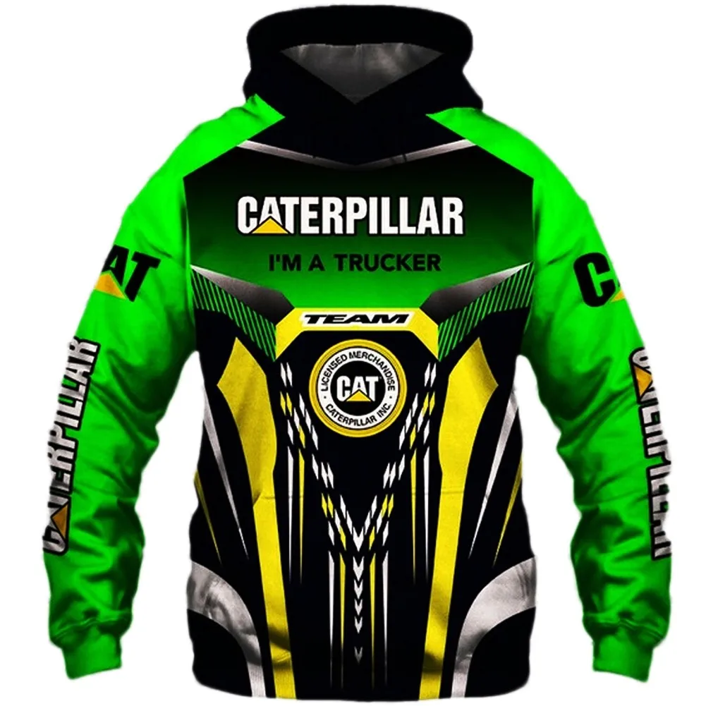 

Men's 3D Printed Fashion Casual Sportswear Excavator Hoodie Men's Ladies Funny Colorful Pullover Loose Long Sleeve Hoodie