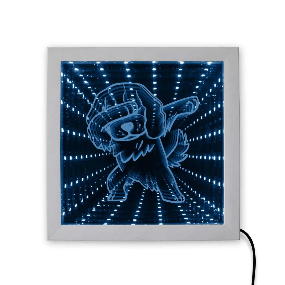 Dab танцевальный светодиодный кавалер Кинг чарльз спаниель светодиодное зеркало