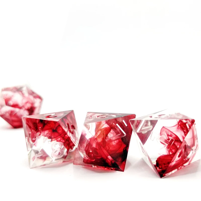 Новые полигедрические Кристальные Прозрачные Кубики из смолы с эффектом крови и