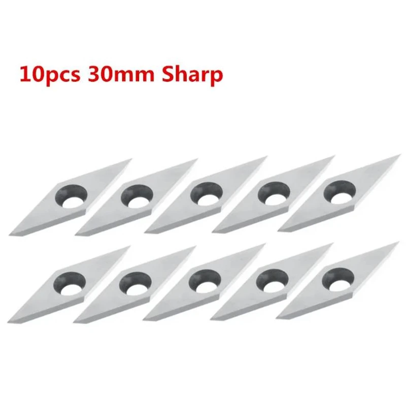 

10pcs Wood 90HRC Hardness Carbide Insert Cutters For Wood Turning Tool Woodworking Lathe Tool