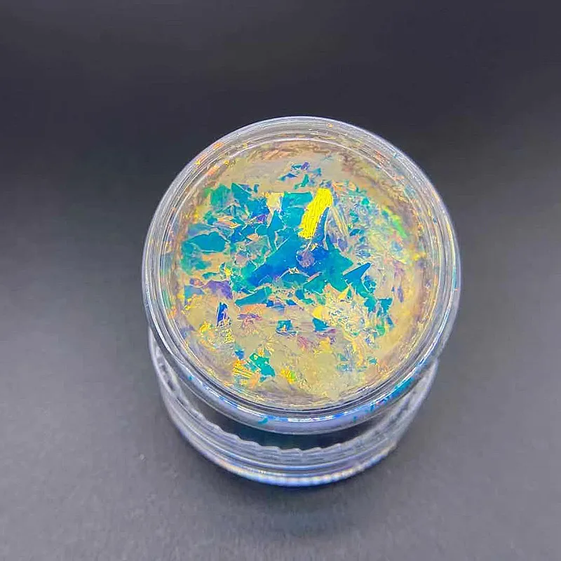 10 г/лот Аврора сияющая лампа искусственная кожа AB Эффект Радуга ногти Единорог