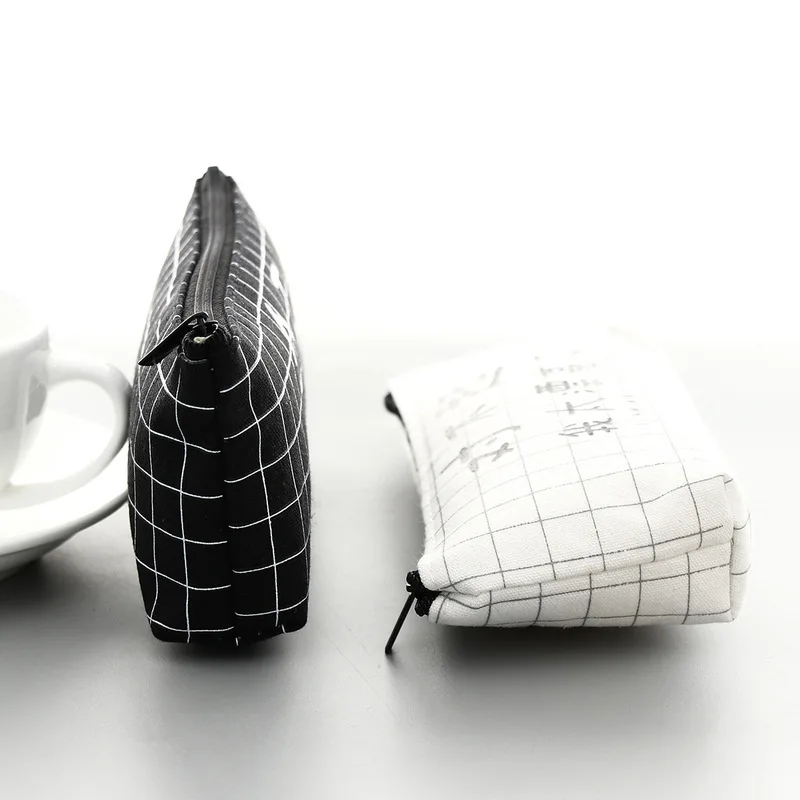 Творческий китайский иероглиф большой Ёмкость холщовый чехол для карандашей