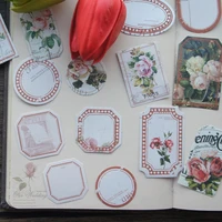 58pcs rose pink red flower frame style paper sticker scrapbooking diy gift packing label decoration tag