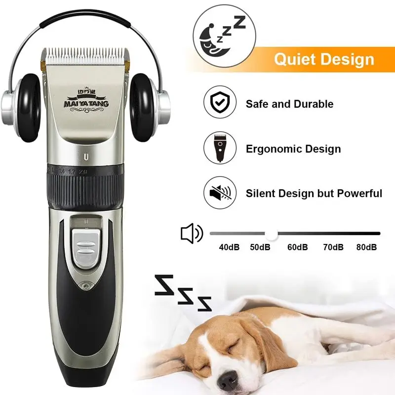 Электрический триммер для шерсти собак USB зарядка машинка стрижки домашних