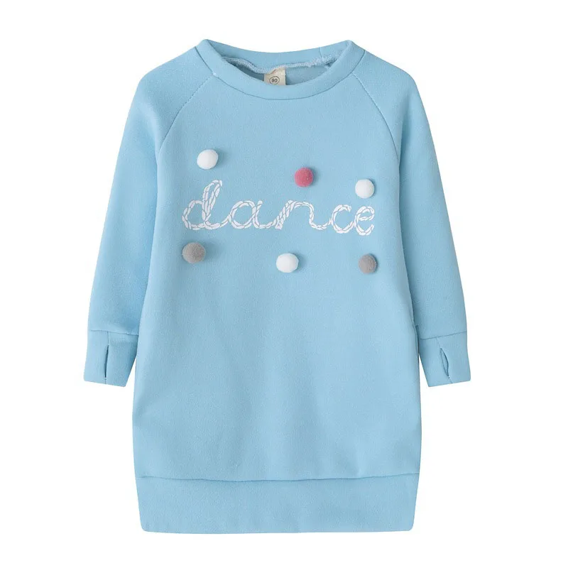 Платье для девочек с милыми буквенными принтами весенне-осенние платья