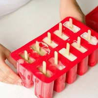 food grade popsicle silicone molds 10 cavity homemade kitchen popsicle mold bpa free frozen ice pop cream ice cube maker