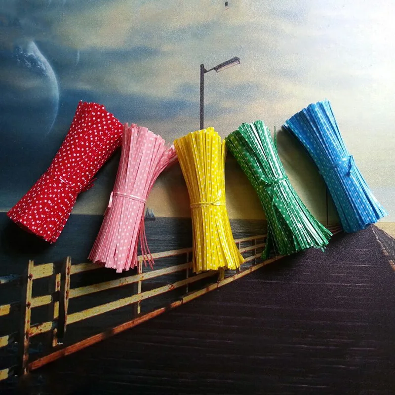 250 шт./пакет карамельные цвета с принтом в горошек завитки для торта герметизация