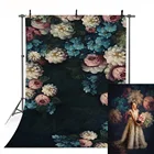 Фон для фотосъемки новорожденных с акварелью и цветами