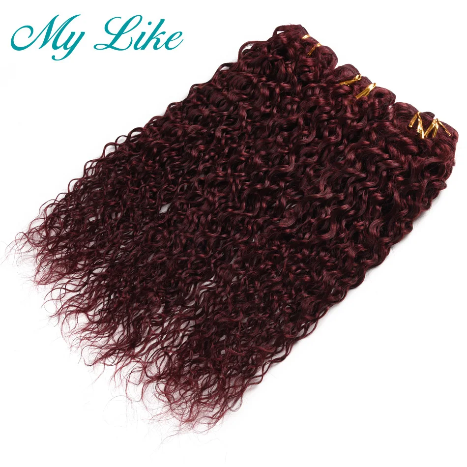 Пучки волос My Like предварительно цветные бразильские волнистые #4