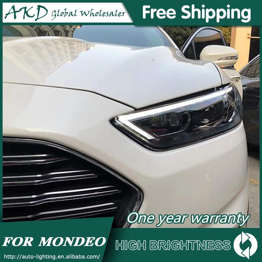 Фары для автомобиля Ford Fusion Mondeo 2013- DRL дневные ходовые огни головная лампа светодиодный Биксеноновая лампа Противотуманные фары автомобильный аксессуар