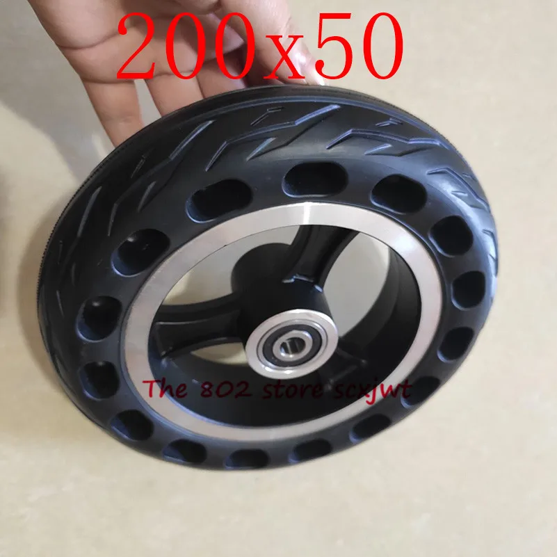 solid wheel Lightning 200x50 сплошное колесо взрывозащищенный электрический велосипедный скутер шины 8 дюймов мотоцикл твердые шины пчелиный улей отверстия - Цвет: solid wheel