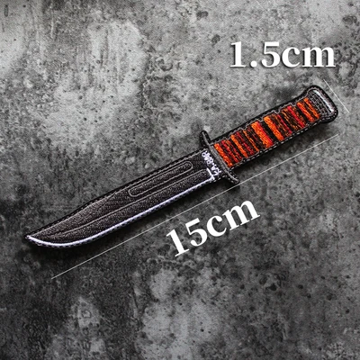 KA-BAR 3D вышивка патч Волшебная наклейка креативный Morale Chapter нож значок железные стикеры на DIY для одежды заплатки на рюкзак - Цвет: No 2
