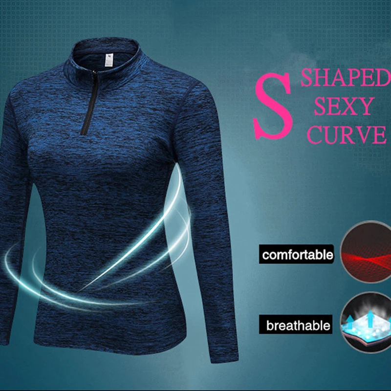 2019 New Women Running Jackets Fitness Sports Coat Compression Long Sleeve GYM Top For Gym | Спорт и развлечения