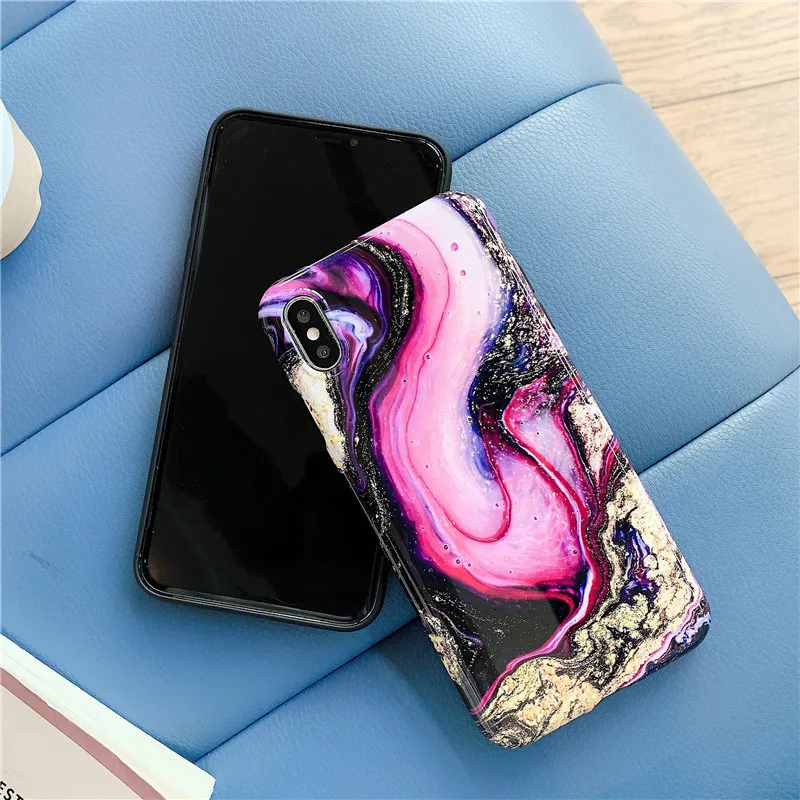 Цветной гранитный мраморный мягкий чехол для телефона iphone 11 чехол для iphone X Xr XS Max 8 plus 6 6s 7 iphone 11 pro Max fundas