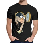 В Приключения Тинтина, футболка с круглым воротником для отдыха с рисунком из аниме человек, с подкладкой, Ретро стиль, органический хлопок классический S-6XL Camiseta